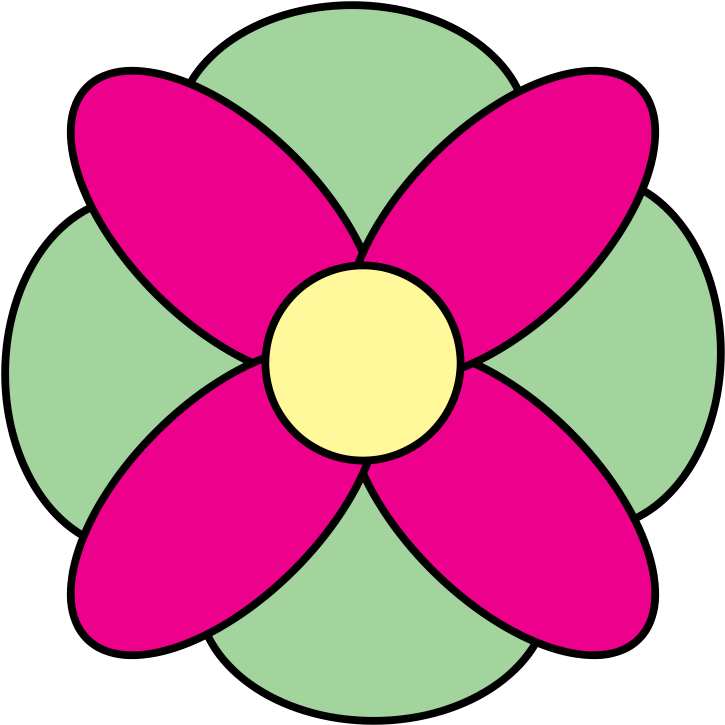 Four Petal Flower Clip Art Cliparts - Clip Art - Png Download (800x800), Png Download