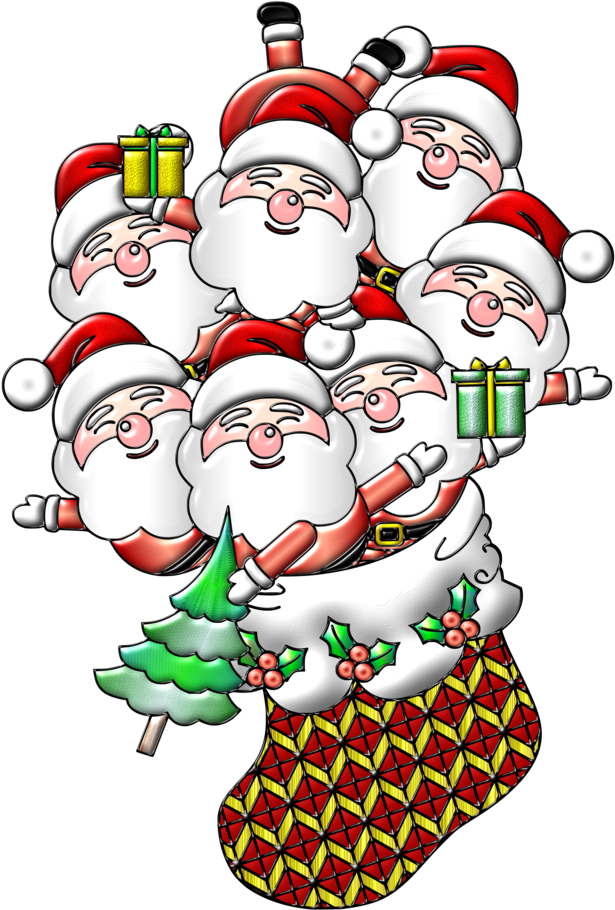 Santa Clipart Grinch - Christmas Day - Png Download (734x1089), Png Download