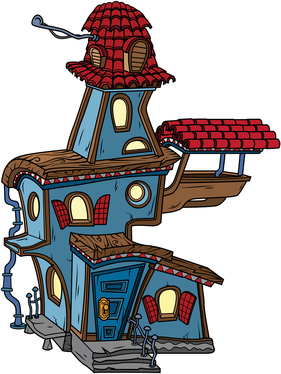 Haunted House Clipart (990x1280), Png Download