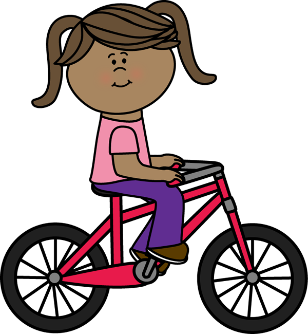 Woman Driving Car Clipart Png Freeuse Bicycle Clipart - Clipart Girl Riding A Bike Transparent Png (600x650), Png Download