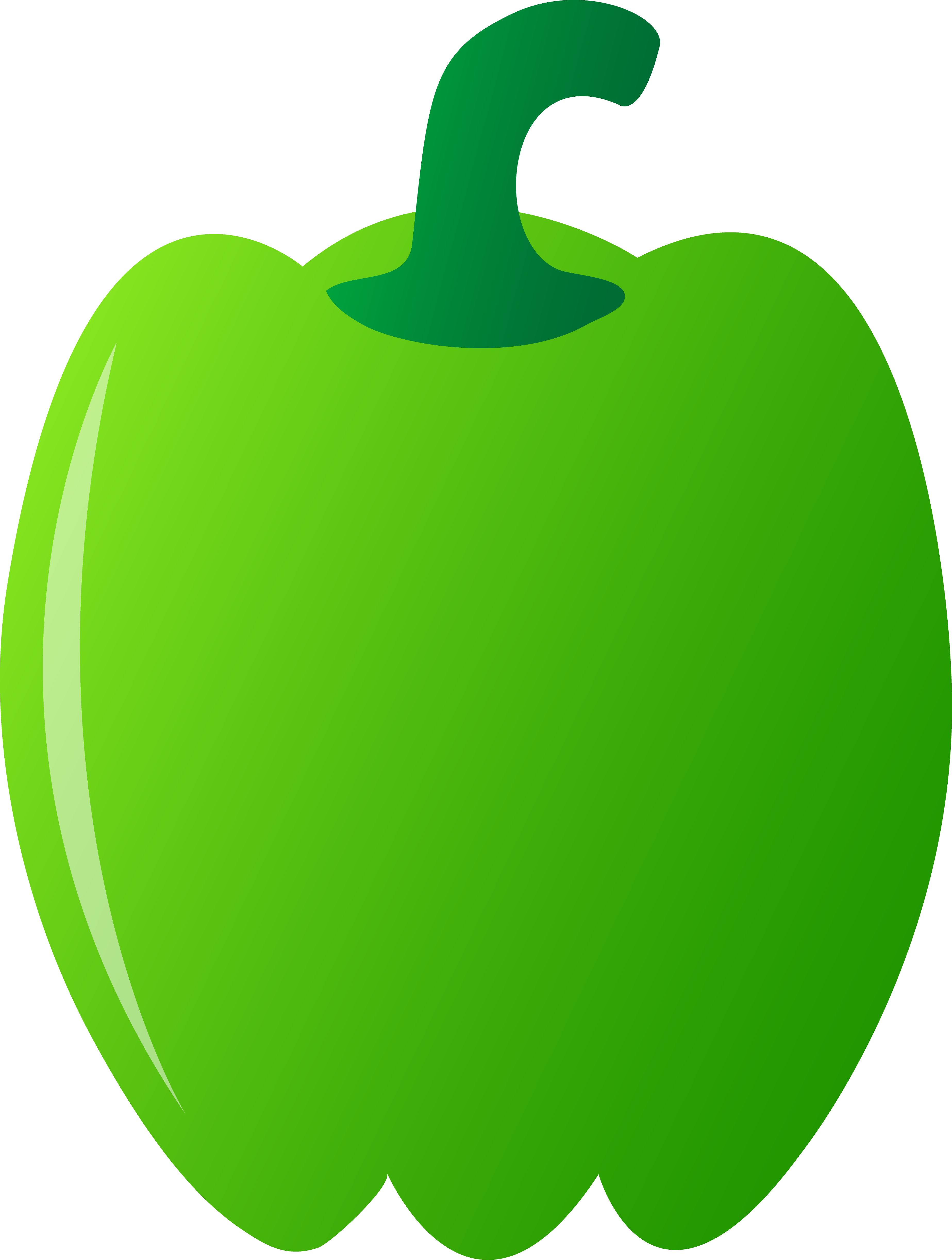 Free Green Pepper Cliparts, Download Free Clip Art, - Cartoon Green Pepper Png Transparent Png (3694x4889), Png Download