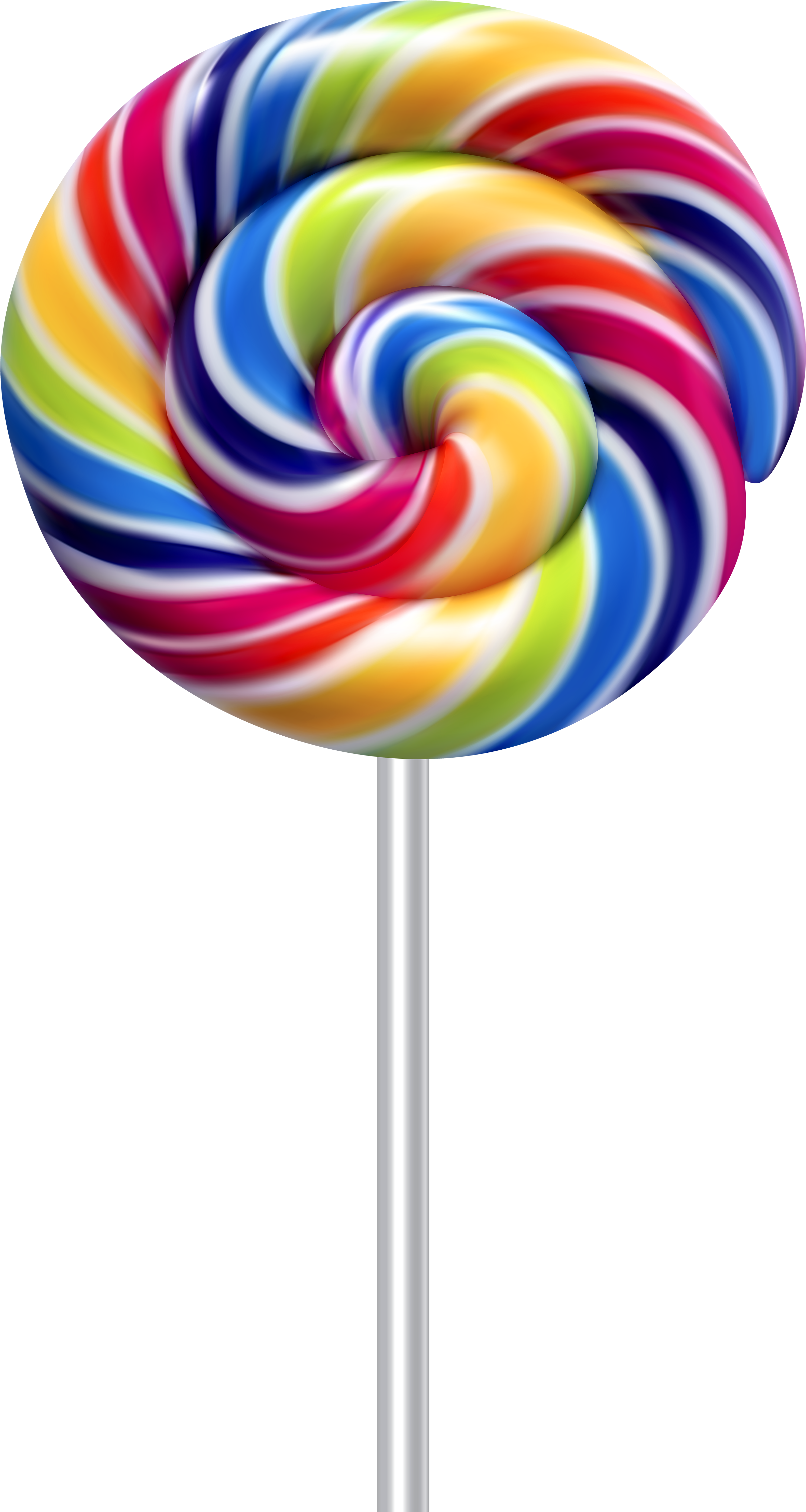Multicolor Swirl Lollipop Transparent Clip Art - Transparent Lollipop Clipart - Png Download (3234x6000), Png Download