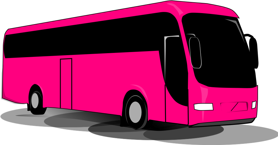 Travel Trip Bus Svg Clip Arts - Pink Bus In Savvy Boook - Png Download (1024x1024), Png Download