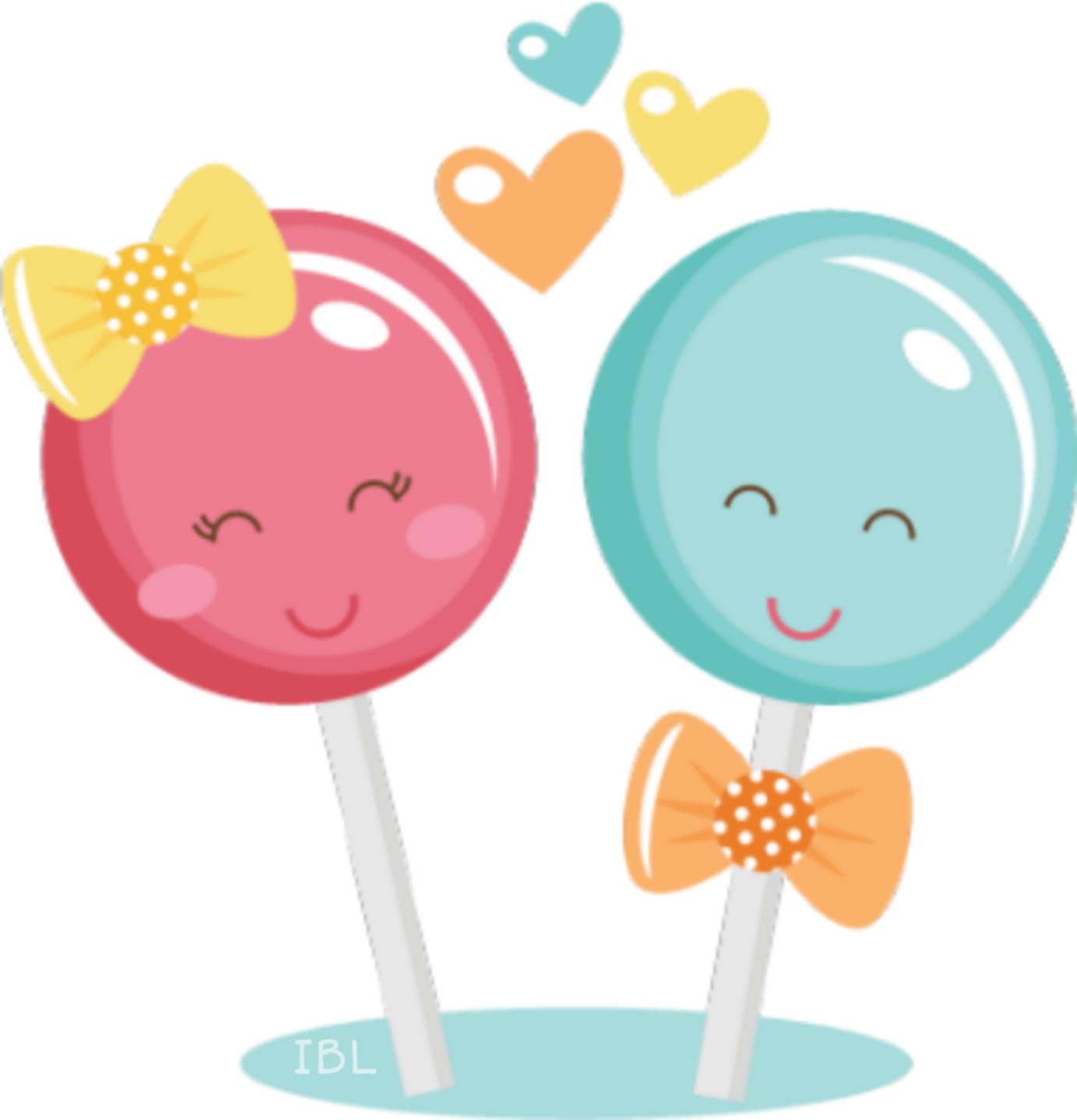 #lollipop #sucker #colorful #candy #cute - Cute Lollipop Clipart - Png Download (1382x1436), Png Download