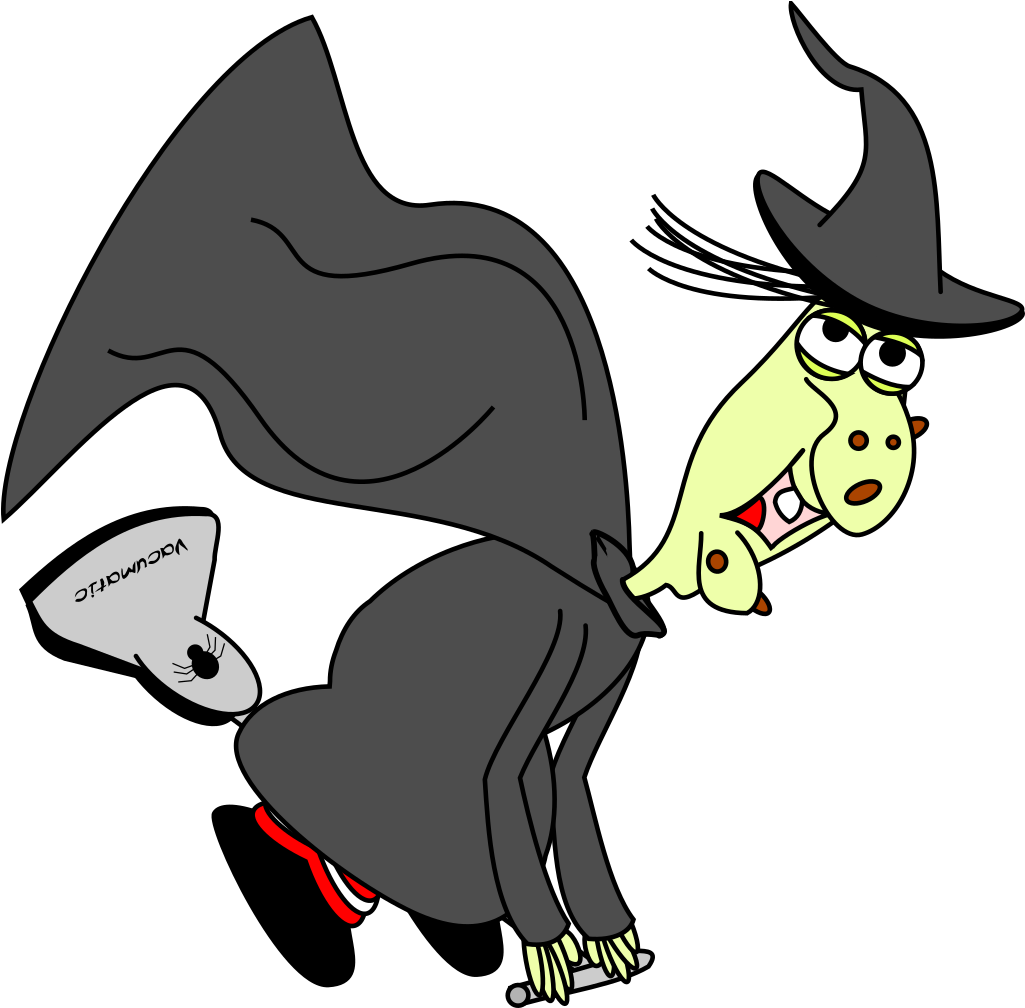 Witch On Vacuum Cleaner Svg Clip Arts - Witch Riding A Vacuum Cleaner - Png Download (1024x1024), Png Download