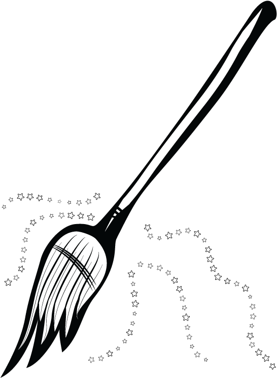 Witch Clipart Broom Clip Art - Clip Art - Png Download (612x792), Png Download
