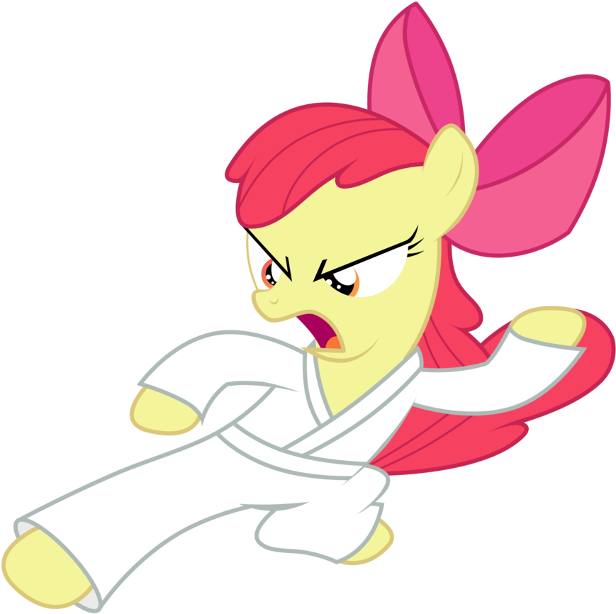 Kung Fu Master Apple Bloom By Brony-works - Applejack Clipart (869x866), Png Download