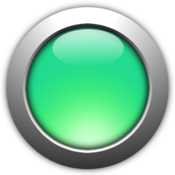 Green Led Button Png Clipart (600x600), Png Download