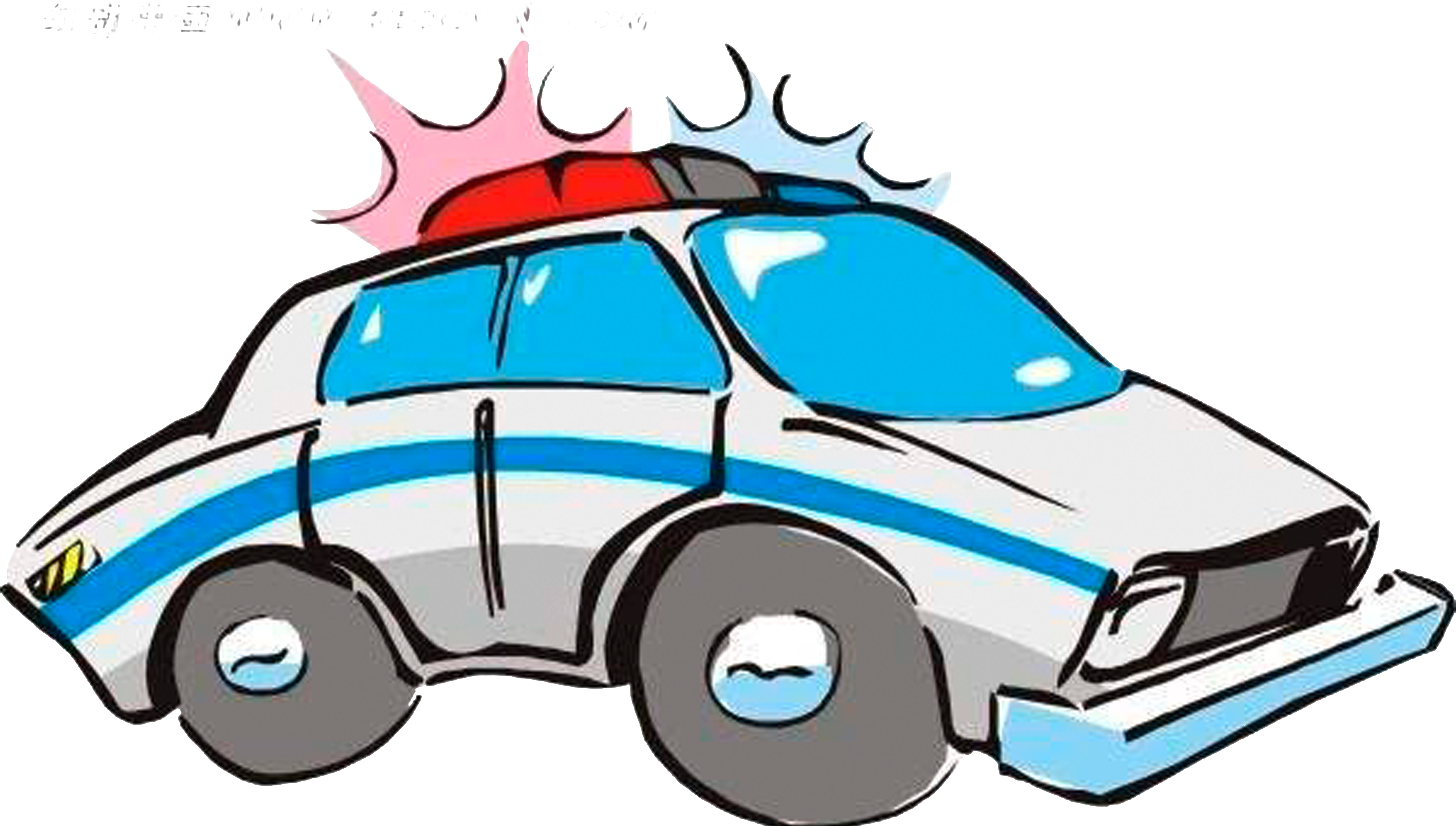 Police Car Cartoon - Light Car Cartoon Clipart (5000x5000), Png Download