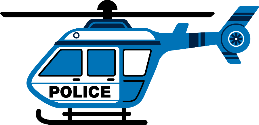 Bombeiros E Pol Cia - Police Helicopter Clipart - Png Download (900x436), Png Download