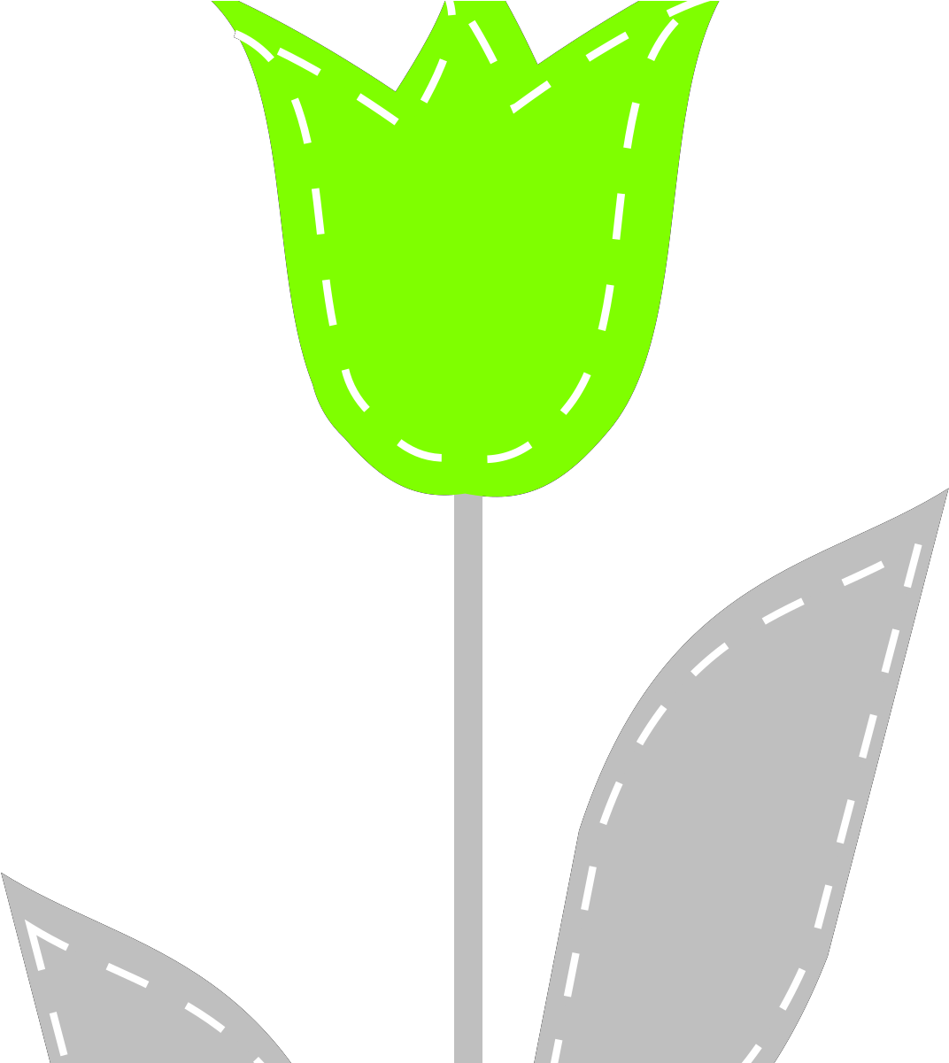 Blue Tulip Clip Art - Png Download (1600x1600), Png Download