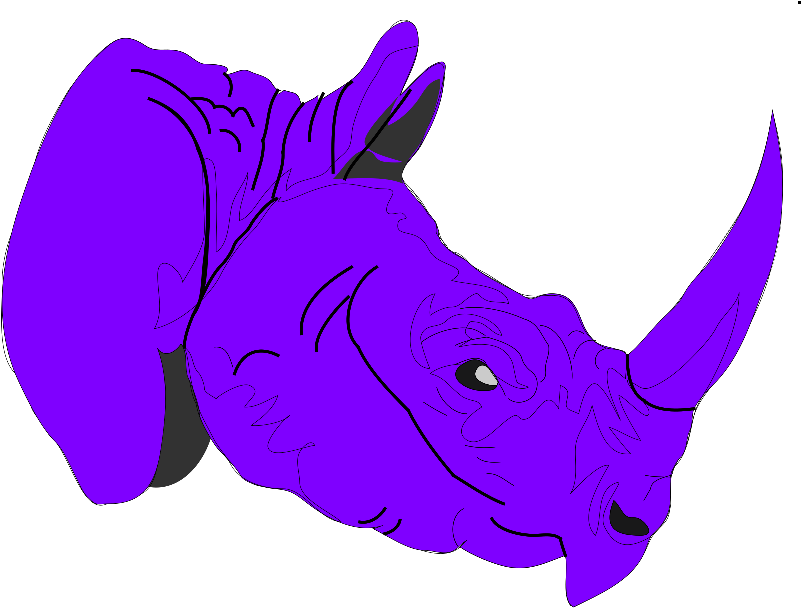 Purple Rhino Clipart - Png Download (1600x1600), Png Download