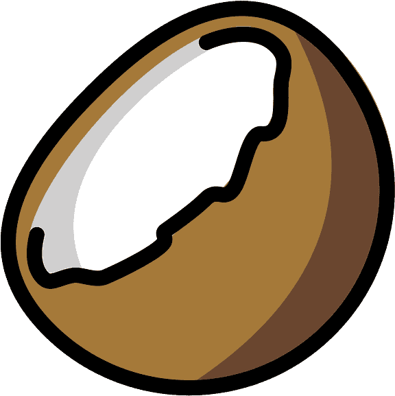 Coconut Emoji Clipart - Circle - Png Download (800x800), Png Download