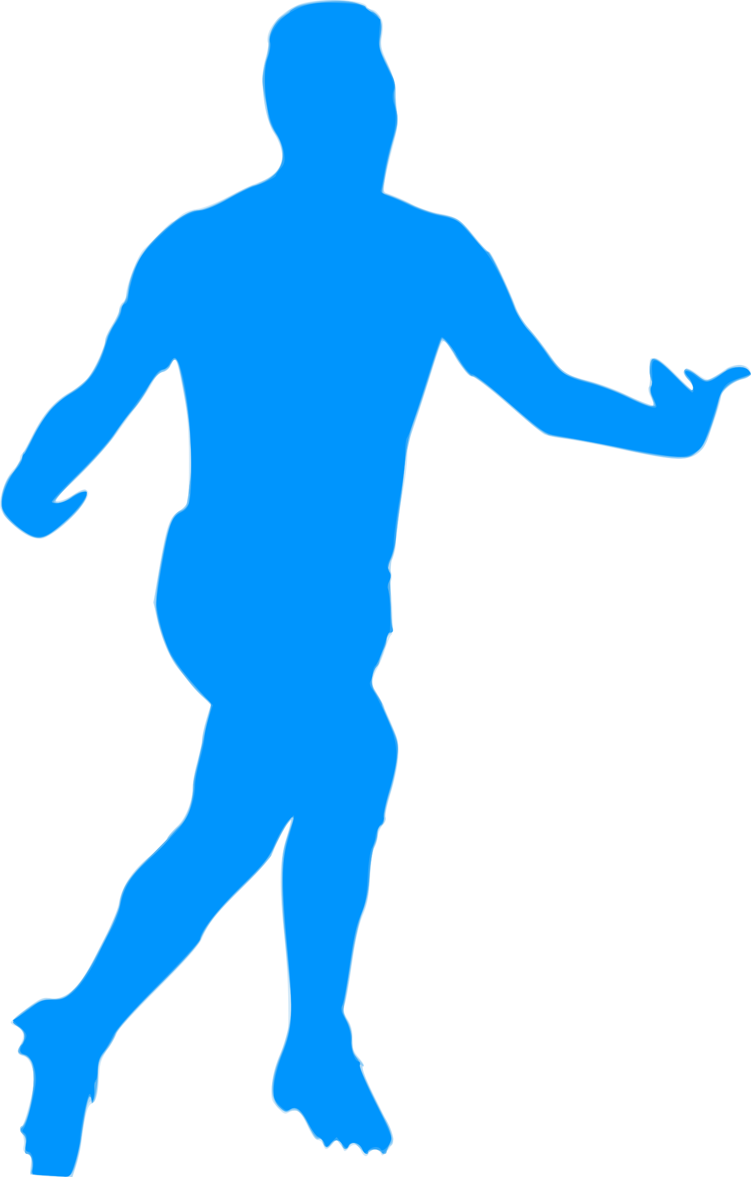 Silhouette Sport Clip Art - Soccer Player Blue Clip Art - Png Download (1532x2400), Png Download