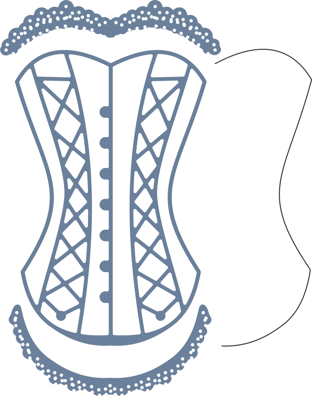 Corset Clipart (1008x1280), Png Download