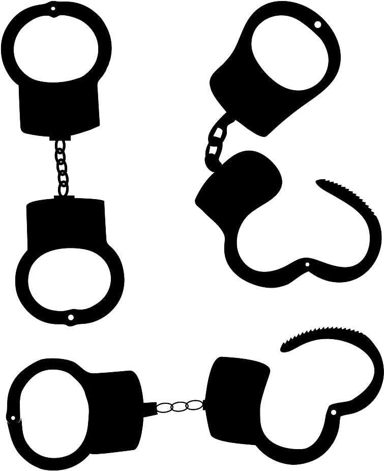 Silhouette Handcuffs Clip Art Open Handcuffs Silhouette Png
