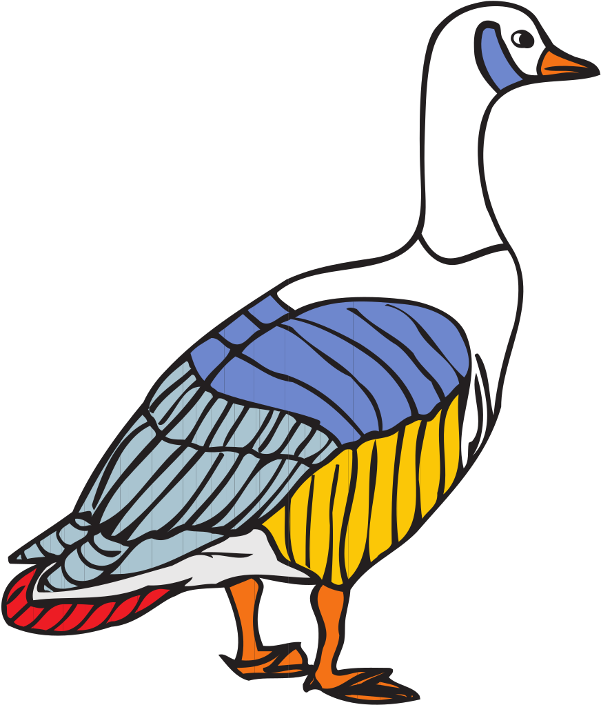 Colorful Goose Svg Clip Arts - Colorful Goose - Png Download (1024x1024), Png Download