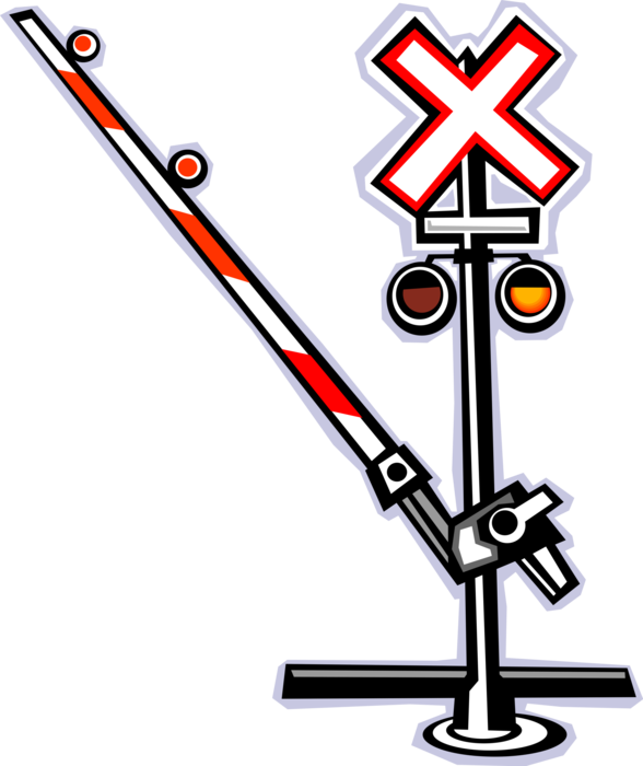Railroad Crossing Clipart - Png Download (588x700), Png Download