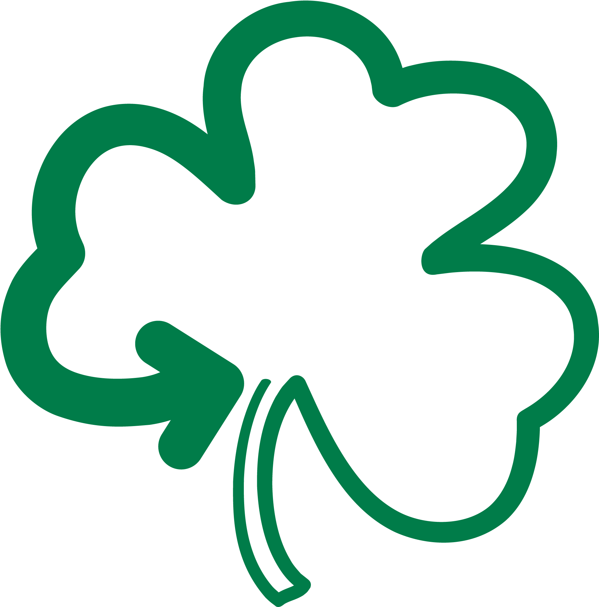 Shamrock Icon For Facebook - Shamrock Notre Dame Transparent Background Clipart (2075x2075), Png Download