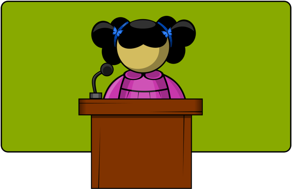 Student Speaker Clipart - Public Speaking Clipart - Png Download (1085x740), Png Download