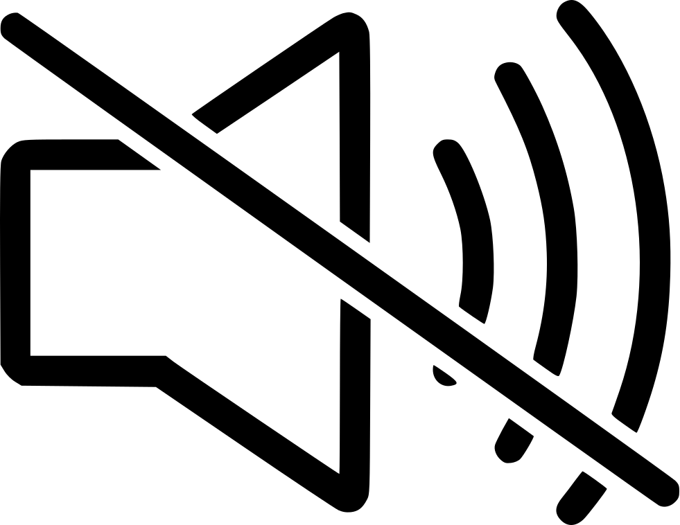 Mute Clipart Black And White - Png Download (981x758), Png Download