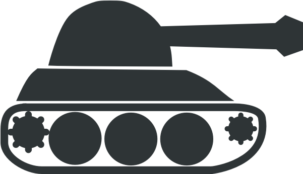 Black Army Tank Vector Icon - Army Tank Clipart - Png Download (600x600), Png Download