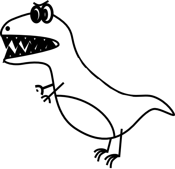 Easy To Draw Tyrannosaurus Rex Clipart (600x577), Png Download