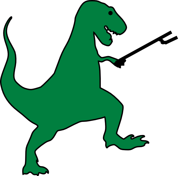 T Rex Silhouette Clipart (600x592), Png Download