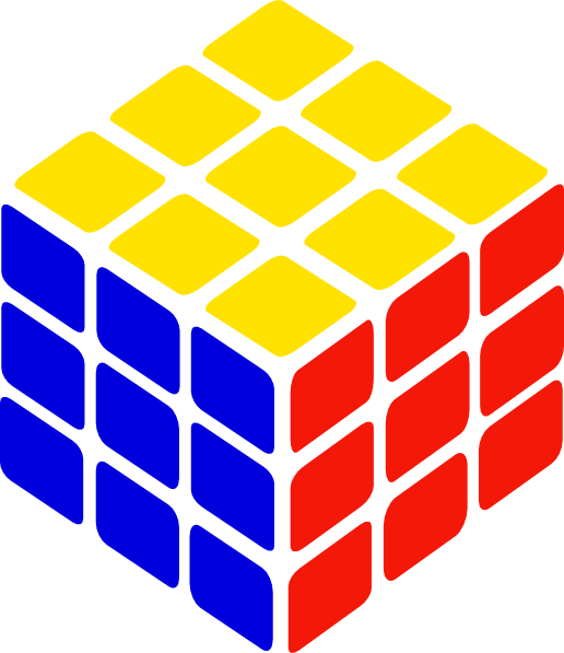 Free Vector Rubik"s Cube Simple Clip Art - Rubik's Cube Vector - Png Download (516x597), Png Download