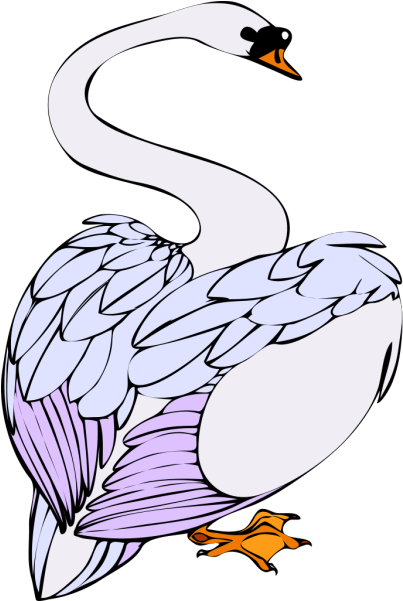 Swan Making A Heart Png Clip Art - Swan Cartoon Transparent Png (600x600), Png Download
