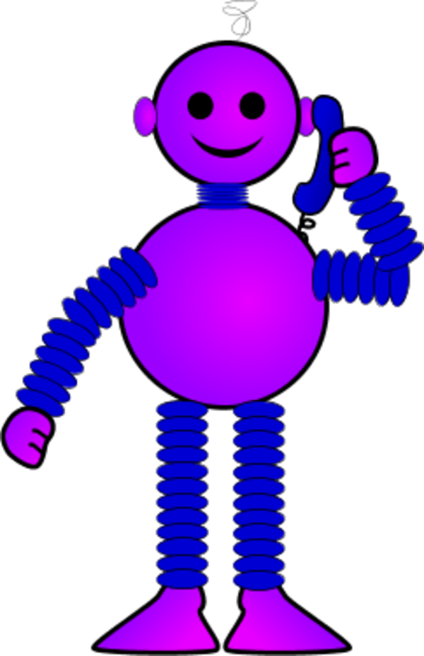 Robot Talking On Telephone - Tongue Twisters Funny Jokes Clipart (600x927), Png Download