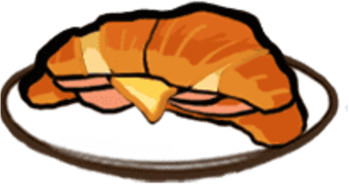 Chef Wars Wiki - Illustration Of A Ham Cheese Croissant Clipart (720x900), Png Download