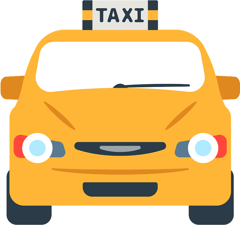 Oncoming Taxi Emoji Clipart - Emoji Taxi Driver - Png Download (800x800), Png Download