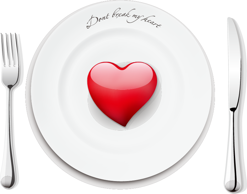 Vector Spoon Heart - Png Clipart Heart Shaped Plate Png Transparent Png (786x618), Png Download