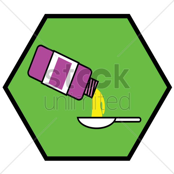 Spoon Bottle Vector Clipart Graphics Bottle Pouring - Transparent Octagon - Png Download (600x600), Png Download