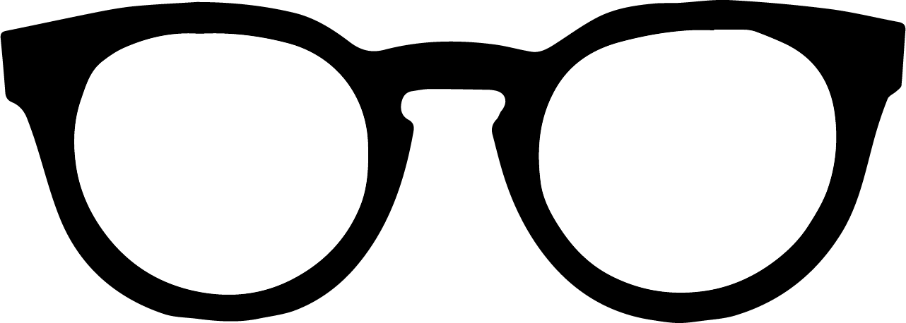Transparent Star Shapes Clipart - Glasses Black And White Clipart - Png Download (1282x458), Png Download