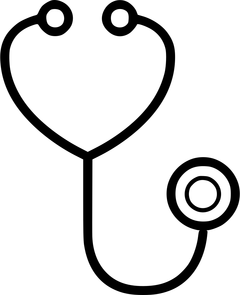 Ekg Drawing Stethoscope - Easy Drawings Of A Stethoscope Clipart (798x980), Png Download