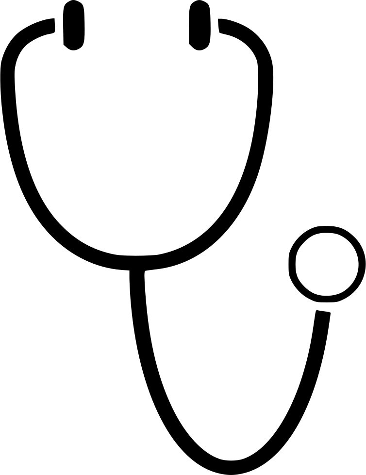 Stethoscope - Stethoscope Clipart Black And White - Png Download (754x980), Png Download