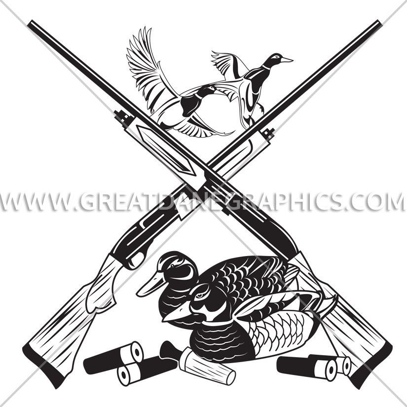Hunting Fishing And Baseball Clipart Clipart Duck Hunting - Duck Hunting Black And White - Png Download (825x825), Png Download