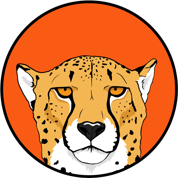 Cheetah Head Logo - Logo Cheetah Png Clipart (571x571), Png Download