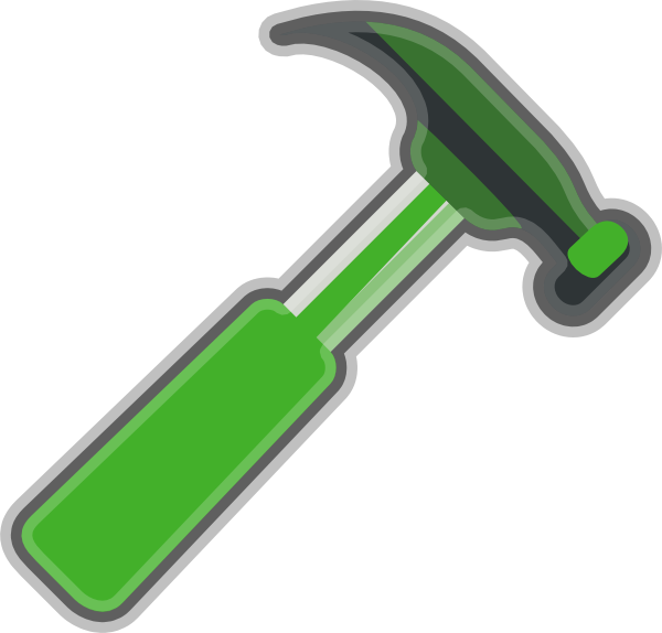 Gray Clip Art At Clker Com Vector - Green Hammer Clipart - Png Download (600x574), Png Download