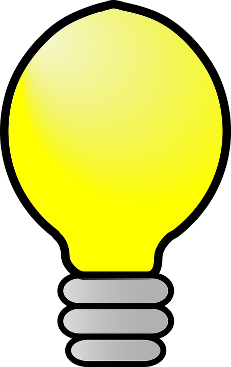 Incandescent Light Bulb Clip Art - Lampada Amarela Png Transparent Png (453x720), Png Download