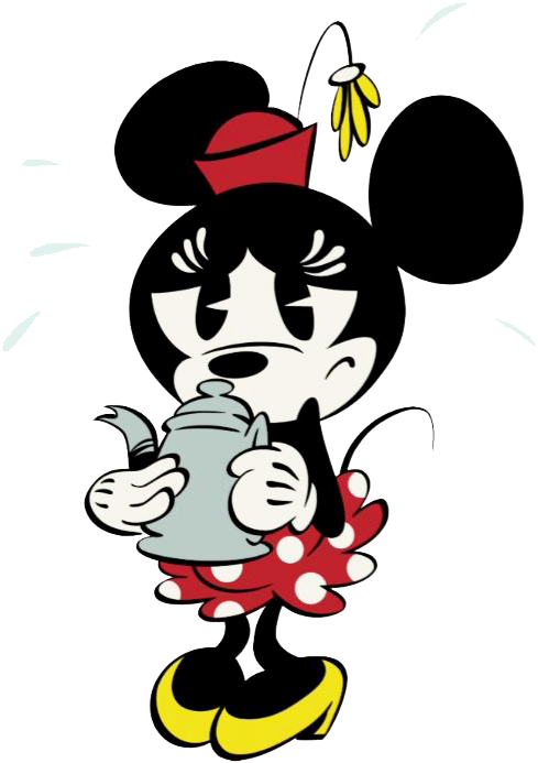 Mickey Mouse Minnie Worried - Cartoon Minnie Mouse Shorts Clipart (514x717), Png Download