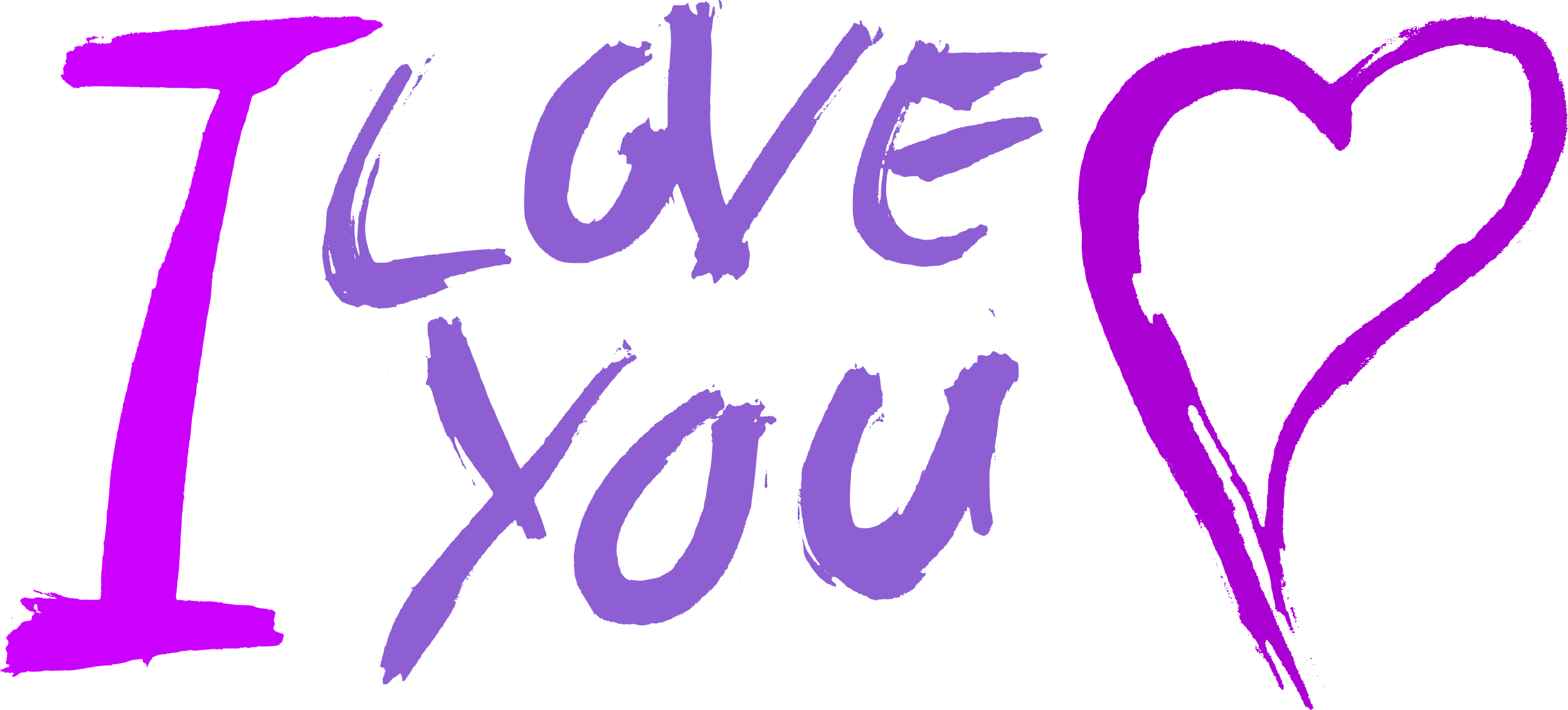 We Love You Png - Transparent Love You Png Clipart (2500x1132), Png Download