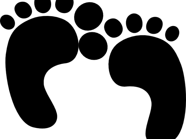 Sparkle Clipart Baby Footprint - Baby Feet Vector Png Transparent Png (640x480), Png Download