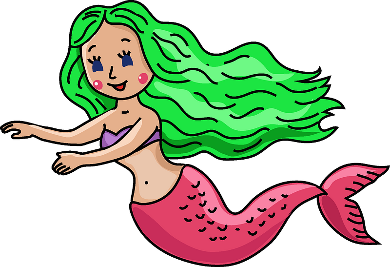 Mermaid Clipart - Png Download (800x547), Png Download