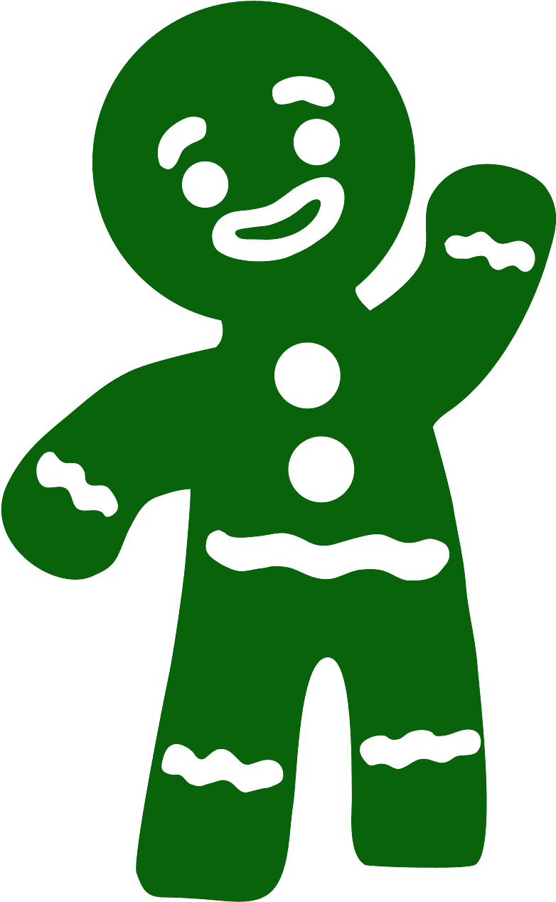 Gingerbread Man Silhouette Clipart (791x1280), Png Download