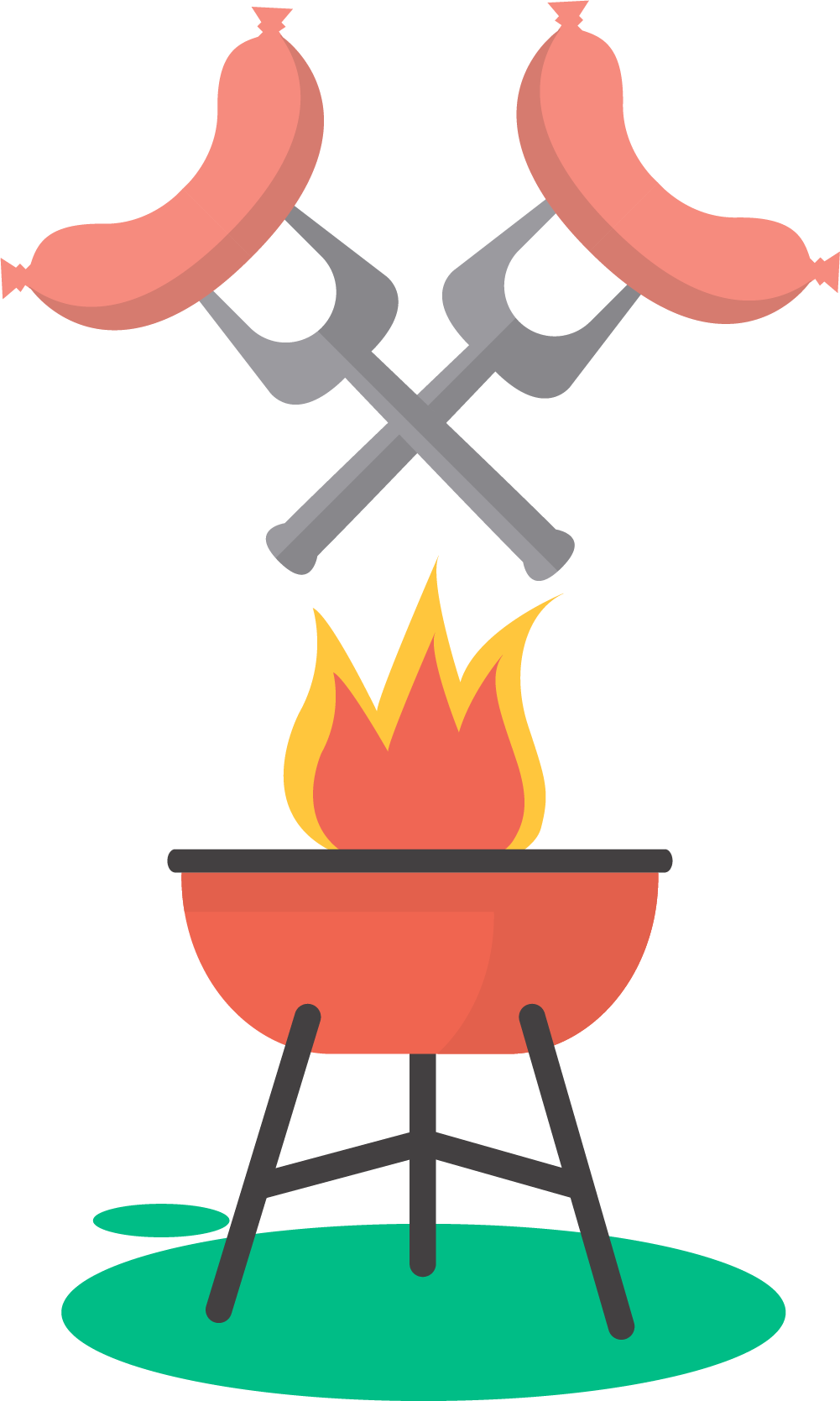 Clipart Fish Cooking On The Grill Png Freeuse Barbecue - Espeto De Churrasco Desenho Transparent Png (1001x1669), Png Download