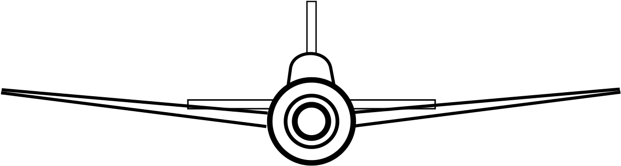 Monoplane Dihedral Wing - Plane Wings Logo Png Clipart (1280x492), Png Download