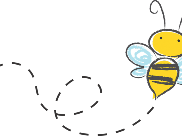 Cute Cartoon Flying Bee Clipart (640x480), Png Download